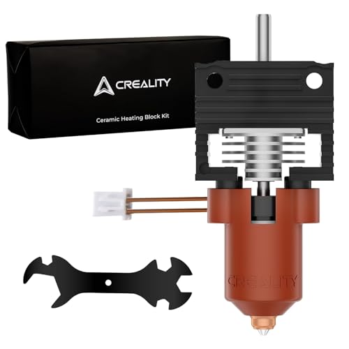 Offiziell Creality K1/K1 Max/K1C Hotend-Upgrade-Kit K1-Serie Keramik-Heizblock-Kit 3D-Drucker-Hotend mit integrierter Schnellwechseldüse unterstützt 300 °C Hochtemperatur, 600 mm/s Hochgeschwindigkeit von Creality