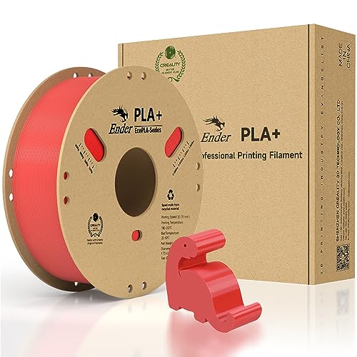 Creality Offizielles PLA+ 3D-Drucker-Filament, PLA Plus, PLA Pro, 1,75 mm, stark, robust, geschmeidiger Druck, Maßgenauigkeit +/- 0,02 mm, 1 kg Kartonspule, rot von Creality