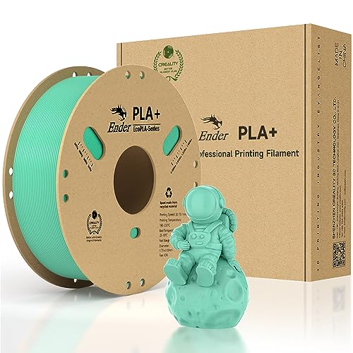 Offizielles Creality PLA+ Filament, 1,75 mm PLA Plus PLA Pro 3D-Drucker-Filament, stärkere Zähigkeit, glatter Druck, Maßgenauigkeit +/- 0,02 mm, 1 kg Rolle Kartonspule (Jadegrün) von Creality