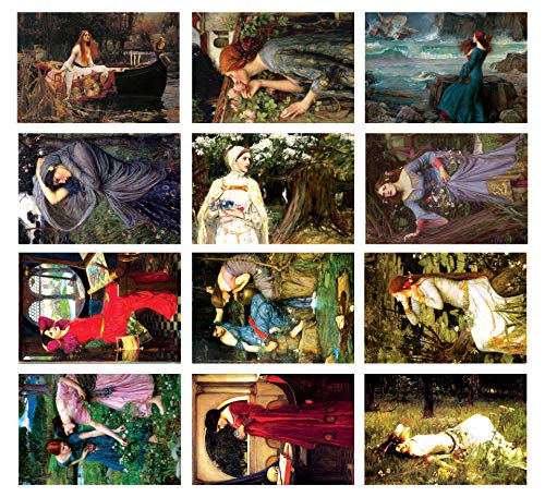 The Women of Waterhouse Postkarten (60er-Pack), sortiertes Karton, Großpackung – hochwertige Karten – Geschenk für Männer, Frauen, Teenager, Erwachsene von Creanoso
