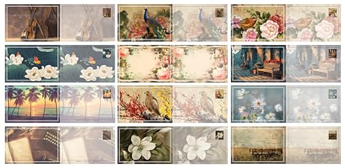 Vintage-Postkarten (12 Designs x 3 Set) von Creanoso