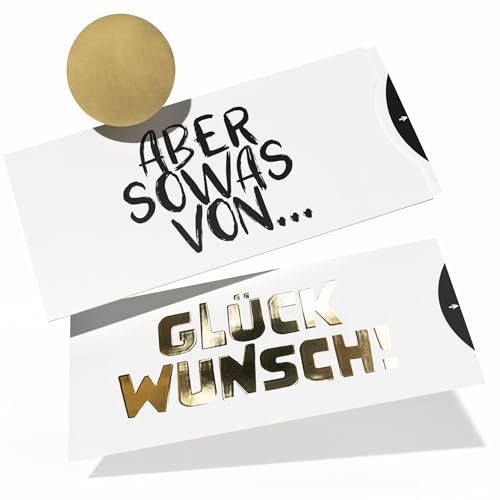 Creatastic® - Geburtstagskarte lustig [Geburtstagskarten Set mit Umschlag, Karte mit Golddruck und Rubbelaufkleber] 1 Stück, DIN lang | Gutschein Geburtstag | Gutscheinkarte Geburtstag von Creatastic