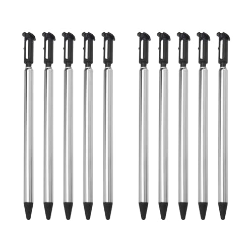 Create idea 10pcs Stylus Pen Retractable Touch Screen Pen Extendable Touch Pens Compatible with Nintendo New 3DS for Control Video Games Black von Create idea