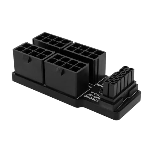 Create idea 12VHPWR 16-poliger auf 4-poliger 8-poliger 600-W-GPU-Stromanschluss, PCIe 5.0 ATX 3.0, 180-Grad-Adapter für 12+4-polige RTX 4090 3090Ti Grafikkarte (Typ A) von Create idea