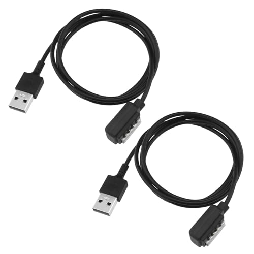 Create idea 2 Stück 1 M Magnetischer Stecker USB-Ladekabel Kompatibel mit Suunto 9 Spartan EON Core Ultra HR 9 Bar D5 Smartwatch - Schwarz von Create idea