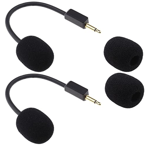 Create idea 2 Stück 3,5 mm Ersatz-Mikrofon kompatibel mit Razer BlackShark V2 V2 Pro V2 SE Headset-Mikrofon mit Ersatz-Schwammhülsen Kopfhörer-Zubehör schwarz von Create idea