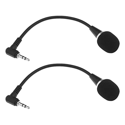 Create idea 2 Stück 3,5mm Flexibles Mikrofon Geräuschreduzierte Mini-Mikrofone für PC Laptop Verstärker Tablet Desktop Audio-Eingabegeräte Sprach-Chat Spracherkennung Aufnahme von Create idea