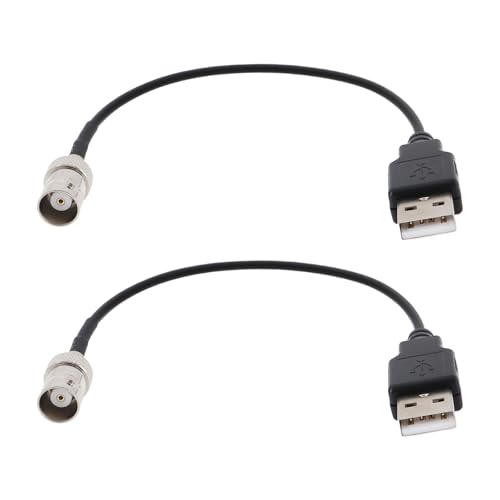 Create idea 2 Stück RG174-Kabel BNC-Buchse auf USB 2.0-Stecker Adapter Computerdatenkabel Geeignet für Strom-Koaxialtest (20 cm 50 Ohm) von Create idea