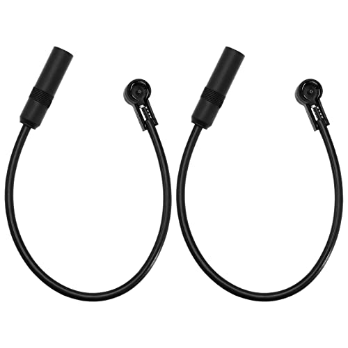 Create idea 2 x Autoradio-Antennenadapter DIN auf ISO Antennen-Konverter-Stecker-Kabel, Fahrzeug-Radio-Antennen-Adapter, Autozubehör, 33 cm, Schwarz von Create idea