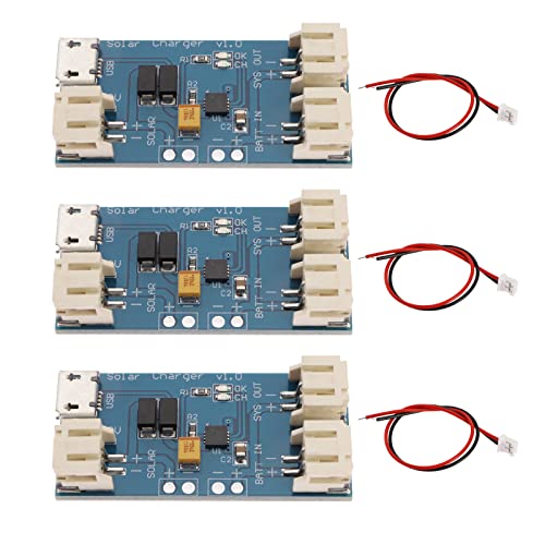 Create idea 3 Stück CN3065 Mini-Solar-Ladegerät, 500 mA, Lithium-LiPo-Akku, Lademodul, Micro-USB, mit 2-poligem JST Anschluss von Create idea