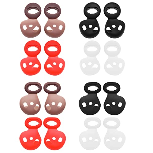 Create idea 8 Paar Ohrstöpsel Kompatibel mit Samsung Galaxy Buds Live Kopfhörer Anti-Rutsch Silikon Ohrhörer Cover (Schwarz Weiß Braun Rot 4 Paar Größe L & 4 Paar Größe S) von Create idea