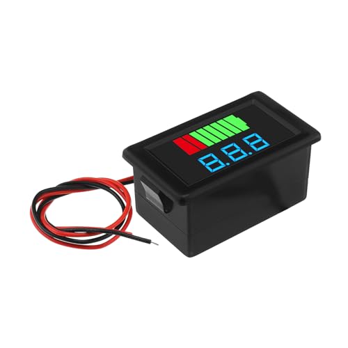 Create idea Batteriemonitor LED-Spannungsamperemeter Batteriemonitor LED-Spannungsleistungsmesser für Lithium-Batterien Elektrofahrzeuge Balance-Fahrzeuge Blau Digital von Create idea