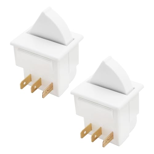 Create idea Kühlschrank-Tür-Lichtschalter, 3-polig, kompatibel mit Whirlpool W11396033 12002646 WPW10656771, 40,8 x 29,3 mm, 125 V/5 A, 250 V/2,5 A, Kühlschranktür-Lichtsensor, Weiß, 2 Stück Create idea Kühlschrank-Tür-Lichtschalter, 3-polig, kompatibel mit Whirlpool W11396033 12002646 WPW10656771, 40,8 x 29,3 mm, 125 V/5 A, 250 V/2,5 A, Kühlschranktür-Lichtsensor, Weiß, 2 Stück von Create idea