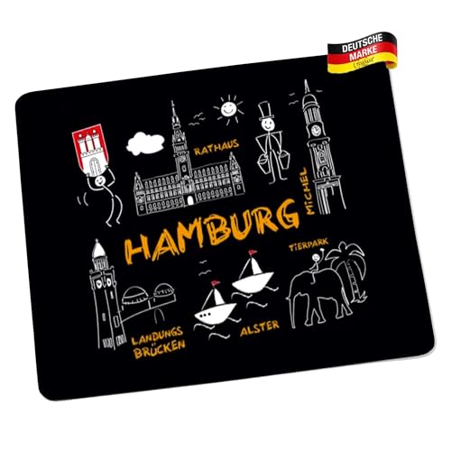 Mousepad/Mauspad Hamburg Mousepad - lustige mousepads - Geschenkartikel - Computerzubehör von Creativ Deluxe