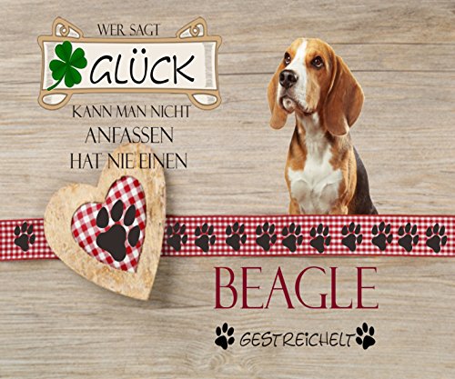Mousepad/Mauspad Wer SAGT Glück kann Man Nicht anfassen hat nie einen Beagle gestreichelt Mousepad - lustige mousepads - Geschenkartikel - Computerzubehör von Creativ Deluxe