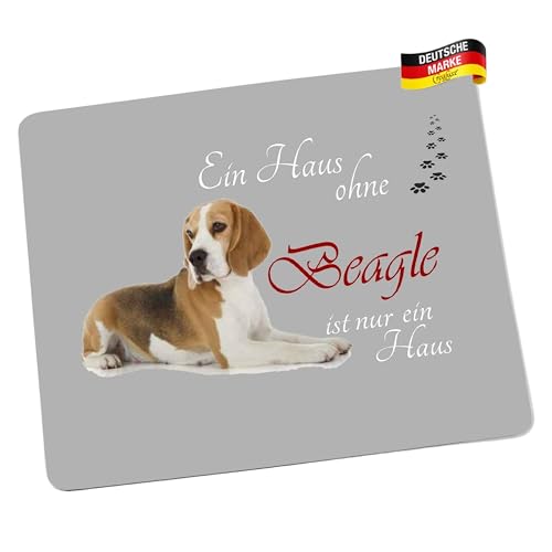 Mousepad / Mauspad " Ein Haus ohne Beagle ist nur ein Haus " Mousepad - lustige mousepads - Geschenkartikel - Computerzubehör von Creativ Deluxe