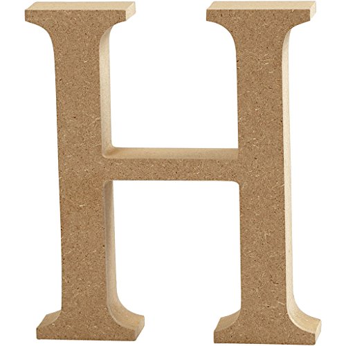 Buchstabe H: 8 cm, MDF, H, 1 Stück von Creativ