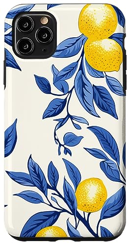 Hülle für iPhone 11 Pro Max Italienische blaue Fliesen Muster mit Zitronen Abdeckung Telefon Hülle für iPhone 11 Pro Max Italienische blaue Fliesen Muster mit Zitronen Abdeckung Telefon von Creative Cases