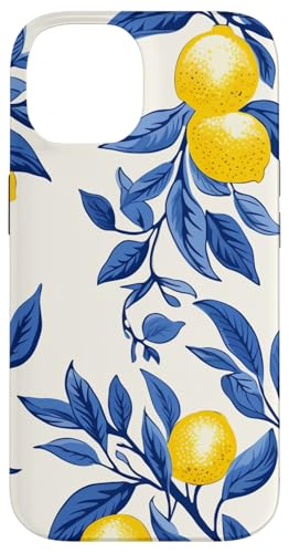 Hülle für iPhone 14 Italienische blaue Fliesen Muster mit Zitronen Abdeckung Telefon Hülle für iPhone 14 Italienische blaue Fliesen Muster mit Zitronen Abdeckung Telefon von Creative Cases