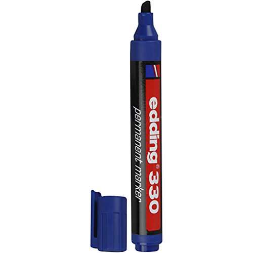 Permanentmarker edding® 330, Keilspitze, Strichstärke 1-5mm, mit Clip, blau von Creative Company
