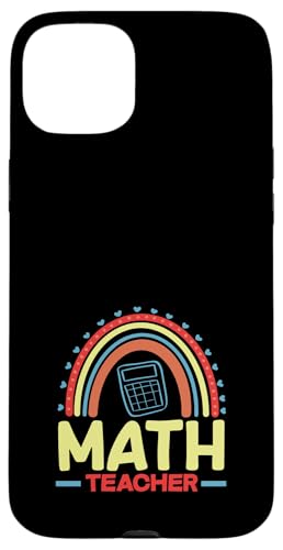 Mathematiklehrer Regenbogen Taschenrechner Herzen Hülle für iPhone 15 Plus von Creative Gifts for Math Teachers and Educators