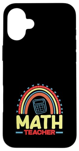 Mathematiklehrer Regenbogen Taschenrechner Herzen Hülle für iPhone 16 Plus Mathematiklehrer Regenbogen Taschenrechner Herzen Hülle für iPhone 16 Plus von Creative Gifts for Math Teachers and Educators