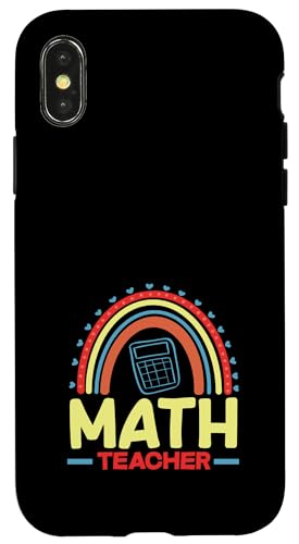 Mathematiklehrer Regenbogen Taschenrechner Herzen Hülle für iPhone X/XS Mathematiklehrer Regenbogen Taschenrechner Herzen Hülle für iPhone X/XS von Creative Gifts for Math Teachers and Educators