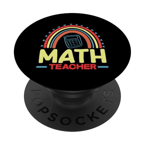 Mathematiklehrer Regenbogen Taschenrechner Herzen PopSockets Klebender PopGrip Mathematiklehrer Regenbogen Taschenrechner Herzen PopSockets Klebender PopGrip von Creative Gifts for Math Teachers and Educators