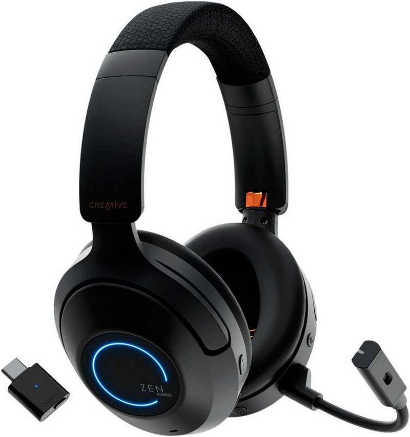 Creative Zen Hybrid Pro Classic wireless Kopfhörer (Active Noise Cancelling (ANC), Multi-Point-Verbindung, Rauschunterdrückung, Sprachsteuerung, Stummschaltung, Transparenzmodus, Google Assistant, Siri, A2DP Bluetooth, AVRCP Bluetooth (Audio Video Remote Control Profile), Bluetooth, HFP) von Creative