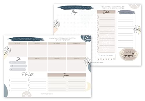 Wochenplaner Block A4 mit 50 Blatt I CreativeRobin von CreativeRobin