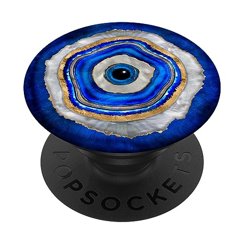 Creativemotions Evil Eye Amulett Ornament PopSockets Klebender PopGrip für viele Smartphones mit hartem Plastikgehäuse in Schwarz von Creativemotions