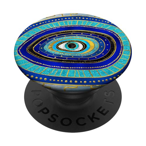Griechische Mati Mataki - Matiasma Evil Eye - PopSockets Ausziehbarer Sockel und Griff für Smartphones und Tablets PopSockets Klebender PopGrip von Creativemotions