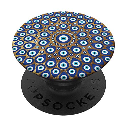 Nazar Boncuk Boncugu - Turkish Eye charm PopSockets PopGrip: Ausziehbarer Sockel und Griff für Handys/Tablets mit Tauschbarem Top von Creativemotions