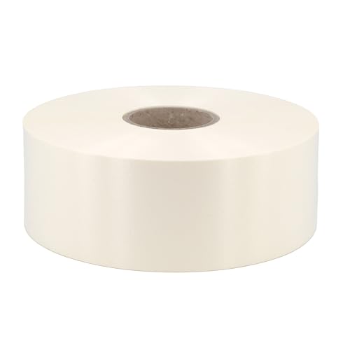 Geschenkband Ringelband 50mm x 100m wasserfest - 30 FARBEN in 5/10/19/31/50mm - Dekoband aus Kunststoff - Polyband Schleifenband zum Basteln von Weihnachtssternen & Autoschleifen - Creme Geschenkband Ringelband 50mm x 100m wasserfest - 30 FARBEN in 5/10/19/31/50mm - Dekoband aus Kunststoff - Polyband Schleifenband zum Basteln von Weihnachtssternen & Autoschleifen - Creme von Creativery