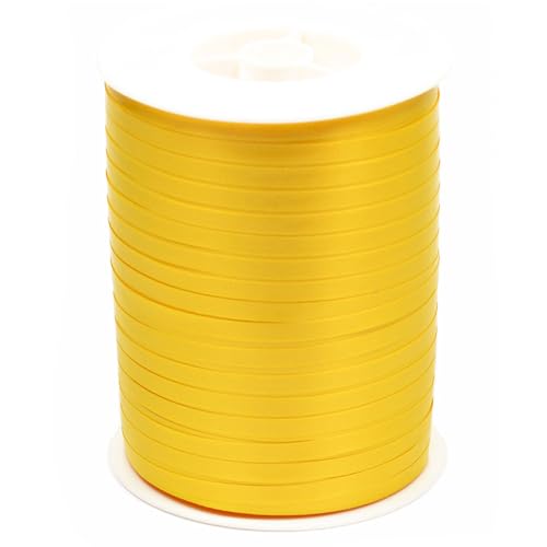 Geschenkband Ringelband 5mm x 500m wasserfest - 30 FARBEN in 5/10/19/31/50mm - Dekoband aus Kunststoff - Polyband zum Anbinden von Luftballons - Schleifenband zum Basteln - Gelb Geschenkband Ringelband 5mm x 500m wasserfest - 30 FARBEN in 5/10/19/31/50mm - Dekoband aus Kunststoff - Polyband zum Anbinden von Luftballons - Schleifenband zum Basteln - Gelb von Creativery