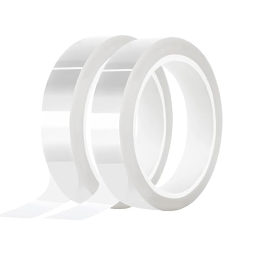 Creatorally 2 Rollen Hitzebeständiges Klebeband Sublimation, 10mm x 66m Klebeband Hitzebeständig Heißklebeband für Kleidung, Hochtemperatur für Elektronik Leiterplatte Wärmeübertragung Vinyl von Creatorally