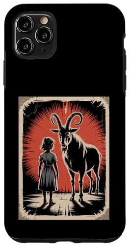 Satanic Girl Demonic Goat Woods Forest Occult Goth 666 Hülle für iPhone 11 Pro Max von Creepy Girl Baphomet Goat Horror Scene Aesthetic