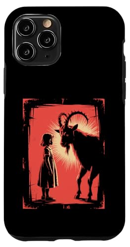 Satanic Girl Demonic Goat Woods Forest Occult Goth 666 Hülle für iPhone 11 Pro von Creepy Girl Baphomet Goat Horror Scene Aesthetic