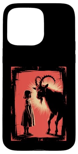 Satanic Girl Demonic Goat Woods Forest Occult Goth 666 Hülle für iPhone 15 Pro Max von Creepy Girl Baphomet Goat Horror Scene Aesthetic