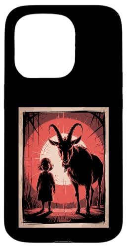 Satanic Girl Demonic Goat Woods Forest Occult Goth 666 Hülle für iPhone 15 Pro von Creepy Girl Baphomet Goat Horror Scene Aesthetic