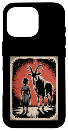 Satanic Girl Demonic Goat Woods Forest Occult Goth 666 Hülle für iPhone 16 Pro von Creepy Girl Baphomet Goat Horror Scene Aesthetic