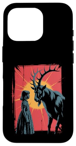 Satanic Girl Demonic Goat Woods Forest Occult Goth 666 Hülle für iPhone 16 Pro von Creepy Girl Baphomet Goat Horror Scene Aesthetic