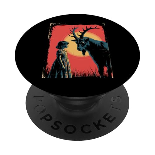 Satanic Girl Demonic Goat Woods Forest Occult Goth 666 PopSockets Klebender PopGrip von Creepy Girl Baphomet Goat Horror Scene Aesthetic