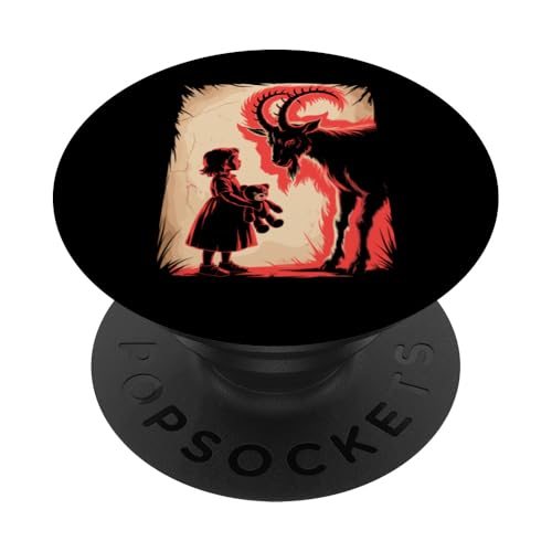 Satanic Girl Demonic Goat Woods Forest Occult Goth 666 PopSockets Klebender PopGrip von Creepy Girl Baphomet Goat Horror Scene Aesthetic