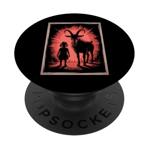 Satanic Girl Demonic Goat Woods Forest Occult Goth 666 PopSockets Klebender PopGrip von Creepy Girl Baphomet Goat Horror Scene Aesthetic