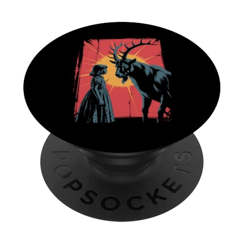 Satanic Girl Demonic Goat Woods Forest Occult Goth 666 PopSockets Klebender PopGrip von Creepy Girl Baphomet Goat Horror Scene Aesthetic