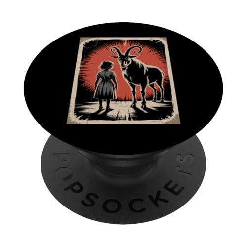 Satanic Girl Demonic Goat Woods Forest Occult Goth 666 PopSockets Klebender PopGrip von Creepy Girl Baphomet Goat Horror Scene Aesthetic