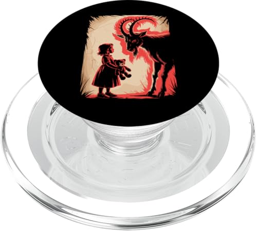 Satanic Girl Demonic Goat Woods Forest Occult Goth 666 PopSockets PopGrip für MagSafe von Creepy Girl Baphomet Goat Horror Scene Aesthetic