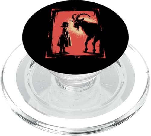 Satanic Girl Demonic Goat Woods Forest Occult Goth 666 PopSockets PopGrip für MagSafe von Creepy Girl Baphomet Goat Horror Scene Aesthetic