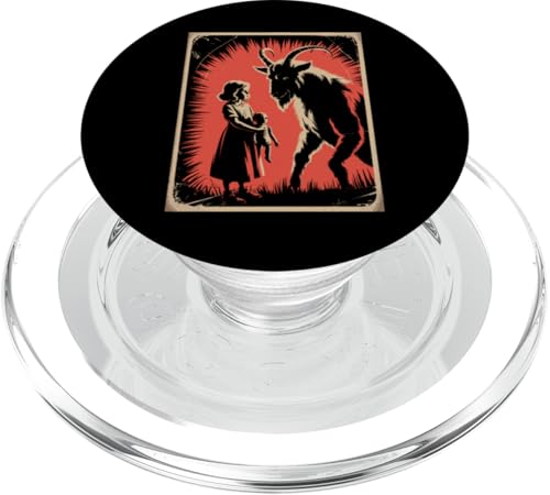 Satanic Girl Demonic Goat Woods Forest Occult Goth 666 PopSockets PopGrip für MagSafe von Creepy Girl Baphomet Goat Horror Scene Aesthetic